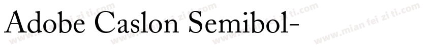 Adobe Caslon Semibol字体转换